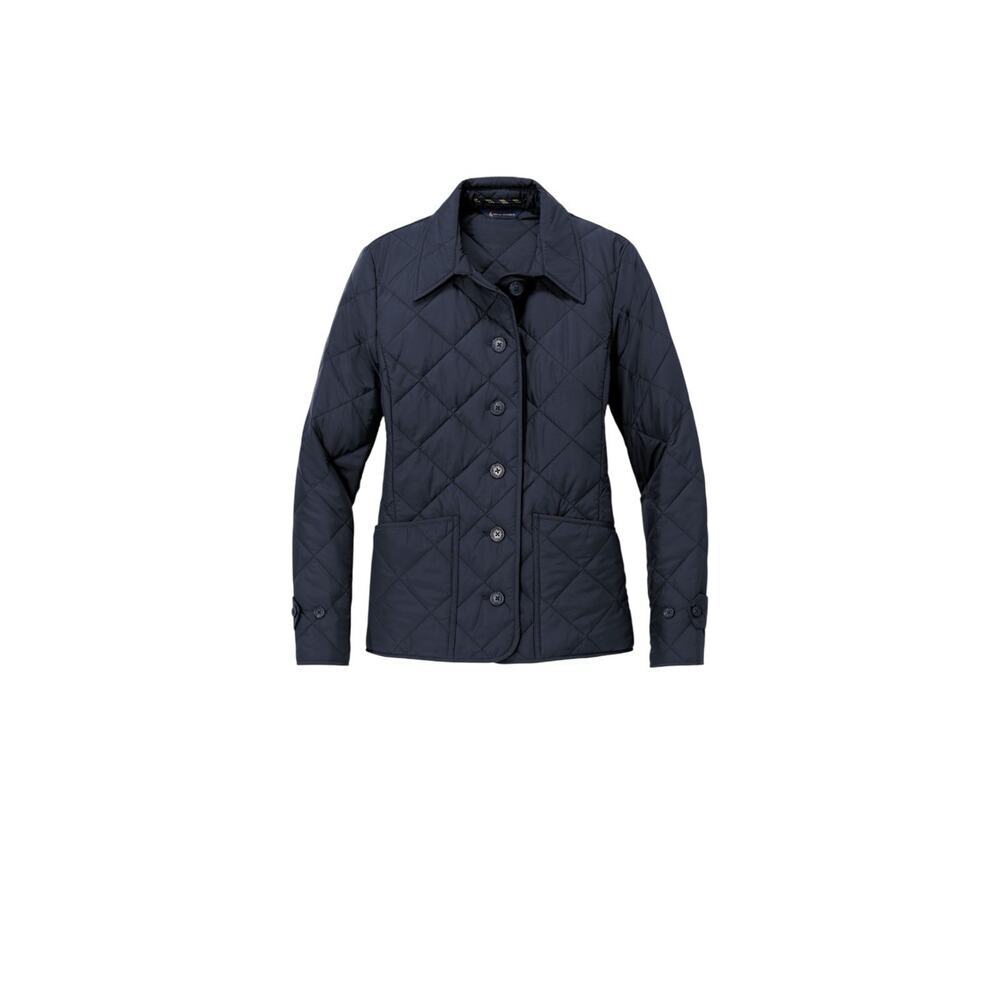 Brooks Brothers Quilted Womens Navy Blue Size 3X Jacket Button Closure